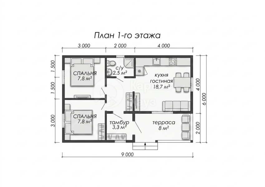 План 1 этаж
