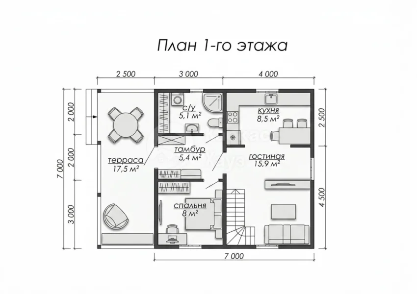 План 1 этаж