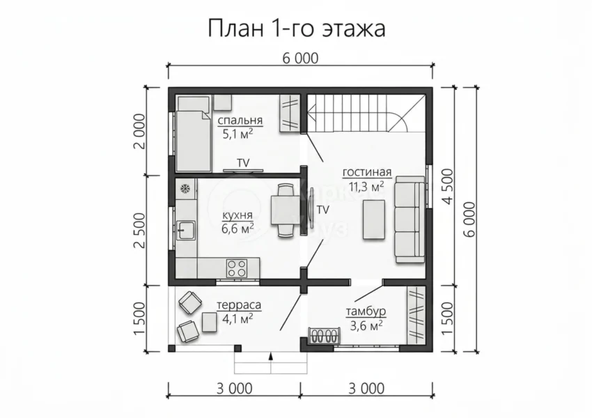 План 1 этаж