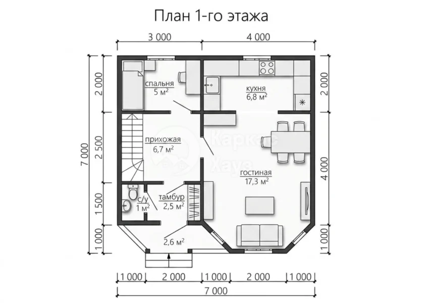 План 1 этаж