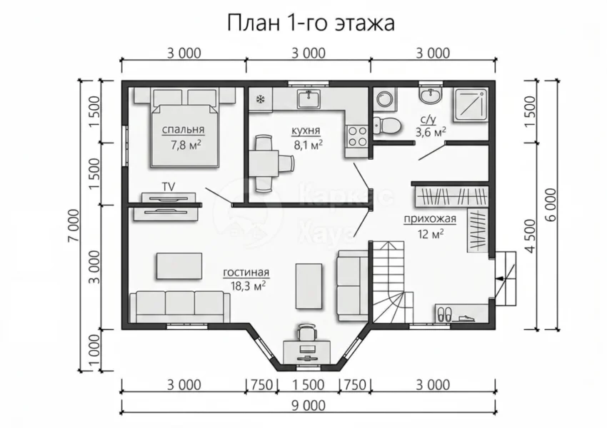 План 1 этаж