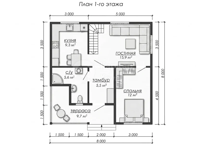 План 1 этаж