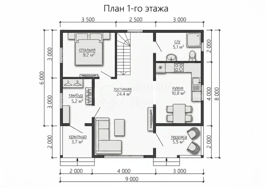 План 1 этаж