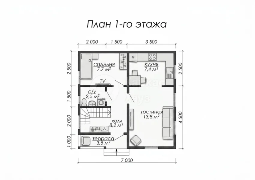 План 1 этаж