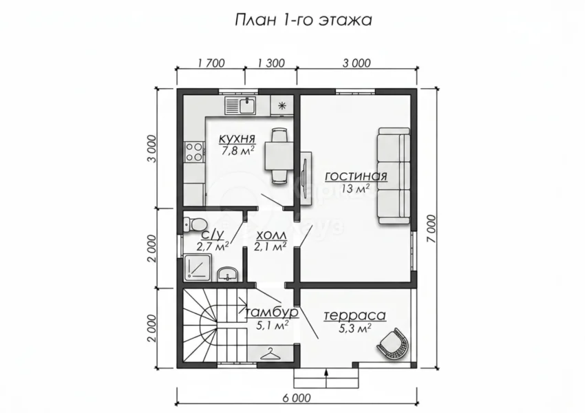 План 1 этаж