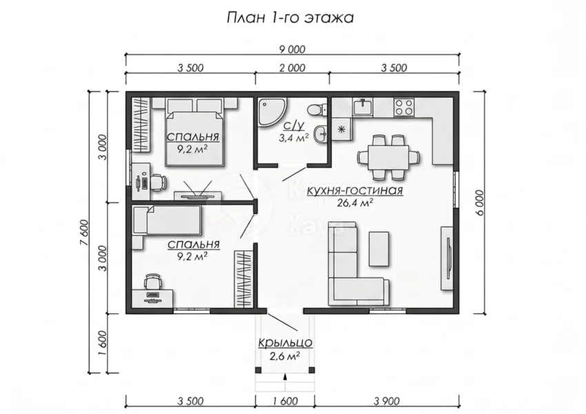 План 1 этаж