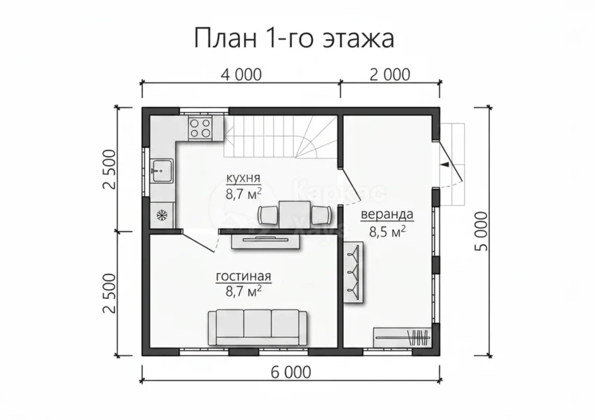 План 1 этаж