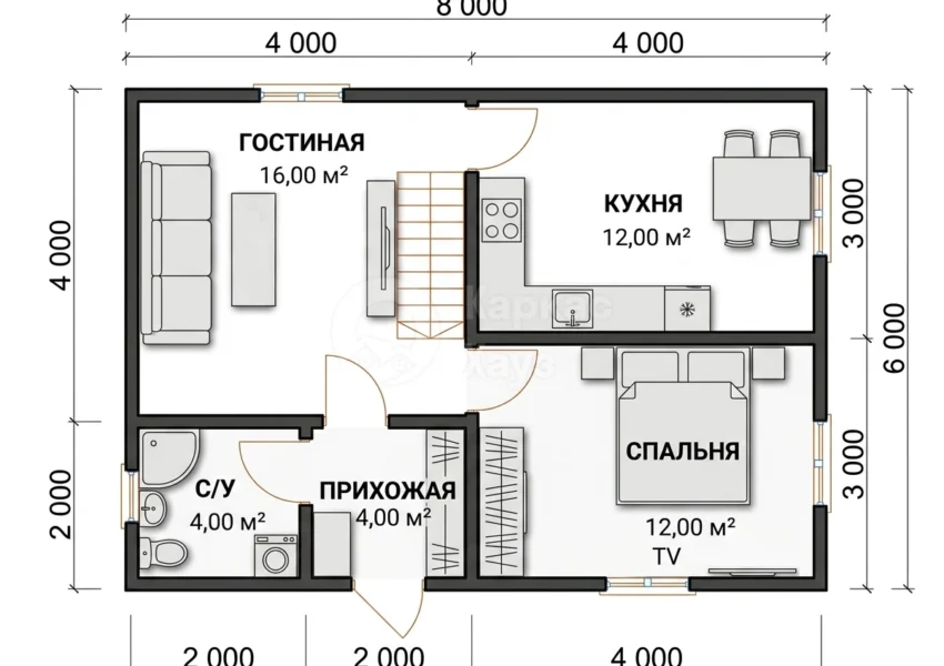 План 1 этаж