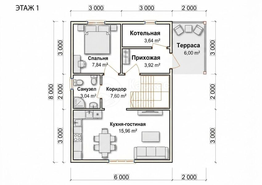 План 1 этаж