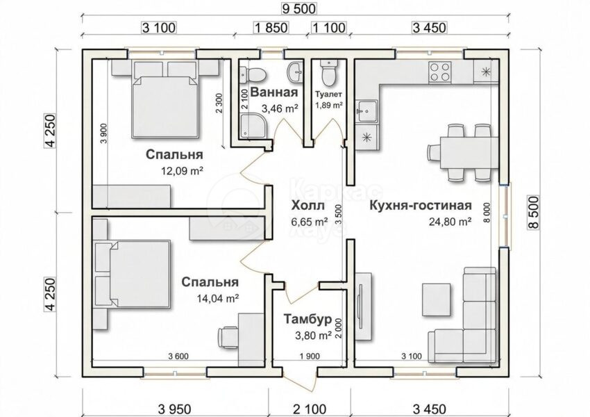 План 1 этаж